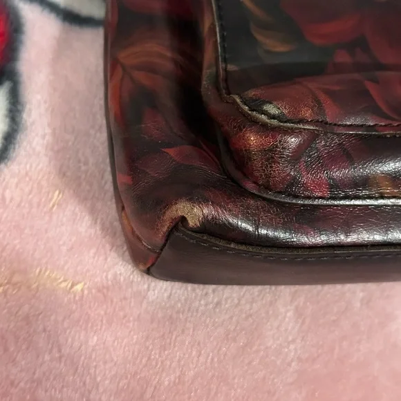 Patricia Nash Kirby East West Floral Leather Crossbody Bag - Picture 8 of 10